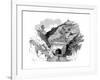 Locomotive Emerging from the Kingwood Tunnel Through the Alleghany Mountains, 1861-null-Framed Giclee Print