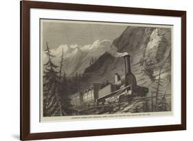 Locomotive Engine, with Horizontal Extra Wheels, for the Mont Cenis Railway-null-Framed Giclee Print