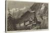 Locomotive Engine, with Horizontal Extra Wheels, for the Mont Cenis Railway-null-Stretched Canvas