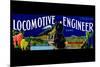 Locomotive Engineer Brand California Grapes-null-Mounted Premium Giclee Print