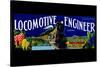 Locomotive Engineer Brand California Grapes-null-Stretched Canvas
