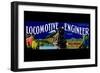 Locomotive Engineer Brand California Grapes-null-Framed Art Print