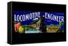 Locomotive Engineer Brand California Grapes-null-Framed Stretched Canvas