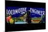 Locomotive Engineer Brand California Grapes-null-Mounted Art Print