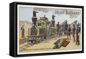 Locomotive for Transporting Siege Weaponry, 1890-null-Framed Stretched Canvas