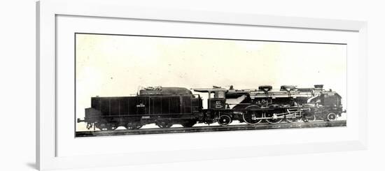 Locomotive Francaise, A 33, Machine No 231058, Pacific-null-Framed Giclee Print