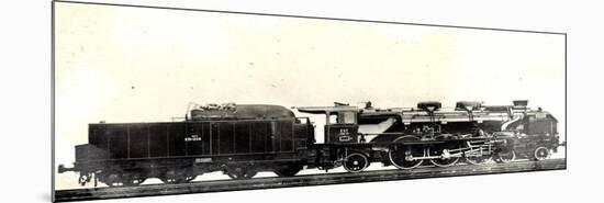 Locomotive Francaise, A 33, Machine No 231058, Pacific-null-Mounted Giclee Print