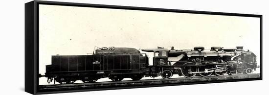 Locomotive Francaise, a 33, Machine No 231058-null-Framed Stretched Canvas