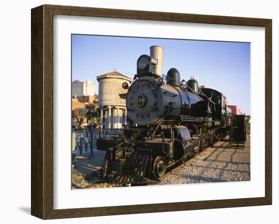 Locomotive, Haymarket District, Lincoln, Nebraska, USA-Michael Snell-Framed Photographic Print