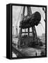 Locomotive Hoisted by Merritt-Chapman-Scott Crane Headed for France to Boost the Postwar Effort-Andreas Feininger-Framed Stretched Canvas