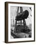 Locomotive Hoisted by Merritt-Chapman-Scott Crane Headed for France to Boost the Postwar Effort-Andreas Feininger-Framed Photographic Print