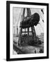 Locomotive Hoisted by Merritt-Chapman-Scott Crane Headed for France to Boost the Postwar Effort-Andreas Feininger-Framed Photographic Print