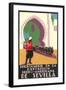 Locomotive in the Seville Exposition-null-Framed Art Print