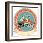 Locomotive Label.Vintage Style on Old Texture-GeraKTV-Framed Art Print