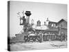 Locomotive Number 23 at Wyoming Station New Little Laramie River, Wyoming, 1868-Andrew Joseph Russell-Stretched Canvas