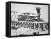 Locomotive of the US Military Railroads-null-Framed Stretched Canvas