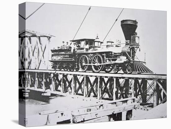 Locomotive of the US Military Railroads-null-Stretched Canvas
