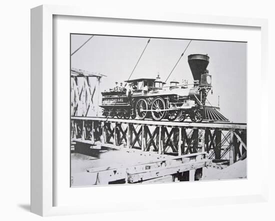 Locomotive of the US Military Railroads-null-Framed Giclee Print