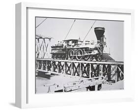 Locomotive of the US Military Railroads-null-Framed Giclee Print