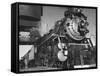 Locomotive of Train at Water Stop During President Franklin D. Roosevelt's Trip to Warm Springs-Margaret Bourke-White-Framed Stretched Canvas