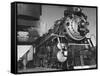 Locomotive of Train at Water Stop During President Franklin D. Roosevelt's Trip to Warm Springs-Margaret Bourke-White-Framed Stretched Canvas