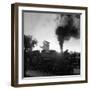 Locomotive Rolling Into Junction at Sunrise-Alfred Eisenstaedt-Framed Premium Photographic Print