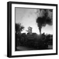Locomotive Rolling Into Junction at Sunrise-Alfred Eisenstaedt-Framed Premium Photographic Print