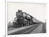 Locomotive Train Moving down Tracks-null-Framed Photographic Print