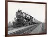 Locomotive Train Moving down Tracks-null-Framed Photographic Print