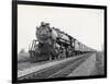 Locomotive Train Moving down Tracks-null-Framed Photographic Print