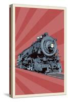 Locomotive-Lantern Press-Stretched Canvas