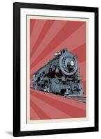 Locomotive-Lantern Press-Framed Art Print