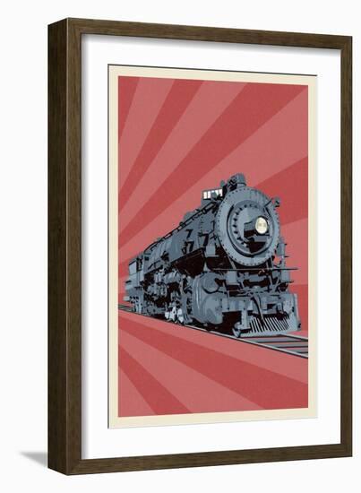 Locomotive-Lantern Press-Framed Art Print