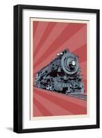 Locomotive-Lantern Press-Framed Art Print