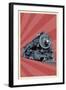 Locomotive-Lantern Press-Framed Art Print