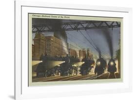 Locomotives, Chicago, Illinois-null-Framed Premium Giclee Print