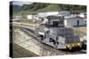 Locomotives Used to Pull Ships Through the Locks, Panama Canal, Panama, Central America-Mark Chivers-Stretched Canvas