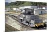 Locomotives Used to Pull Ships Through the Locks, Panama Canal, Panama, Central America-Mark Chivers-Mounted Photographic Print