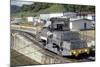 Locomotives Used to Pull Ships Through the Locks, Panama Canal, Panama, Central America-Mark Chivers-Mounted Photographic Print