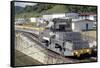 Locomotives Used to Pull Ships Through the Locks, Panama Canal, Panama, Central America-Mark Chivers-Framed Stretched Canvas