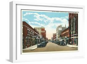 Locust Street, Grand Island, Nebraska-null-Framed Art Print