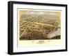 Loda, Illinois - Panoramic Map-Lantern Press-Framed Art Print