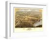 Loda, Illinois - Panoramic Map-Lantern Press-Framed Art Print