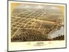 Loda, Illinois - Panoramic Map-Lantern Press-Mounted Art Print