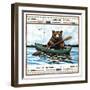 Lodge Bear in Canoe-Elizabeth Tyndall-Framed Art Print