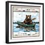 Lodge Bear in Canoe-Elizabeth Tyndall-Framed Art Print