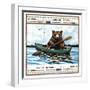 Lodge Bear in Canoe-Elizabeth Tyndall-Framed Art Print