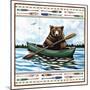 Lodge Bear in Canoe-Elizabeth Tyndall-Mounted Art Print