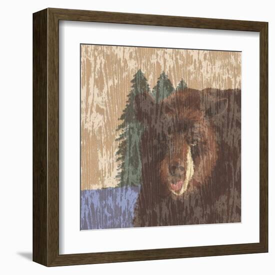 Lodge Bear-Nicholas Biscardi-Framed Art Print