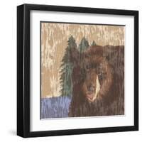 Lodge Bear-Nicholas Biscardi-Framed Art Print